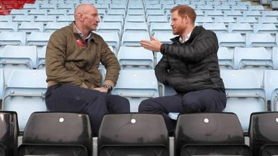 Gareth Thomas and the Duke of Sussex