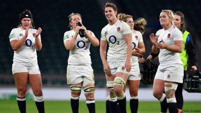 Captain Sarah Hunter, and the England women's Rugby team