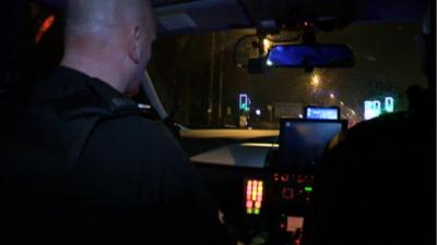 Police on patrol on Nechells Parkway, Birmingham