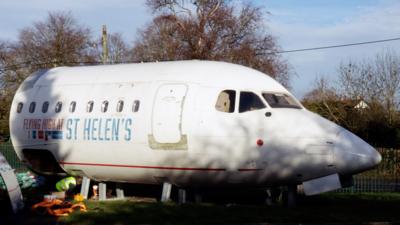 The short-haul airliner was built in Filton in 1993 and retired in 2017.