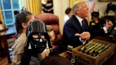 Trump and trick-or-treaters