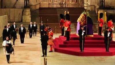 Christina Heerey, the last person to pay their respects to the coffin of Queen Elizabeth II in the Great Hall in the Palace of Westminster