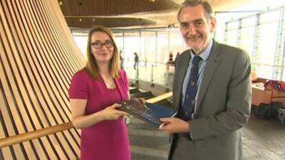 Sir Ian Diamond and Kirsty Williams