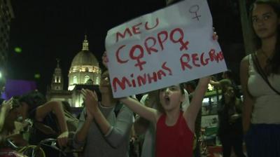 Protesters in Brazil