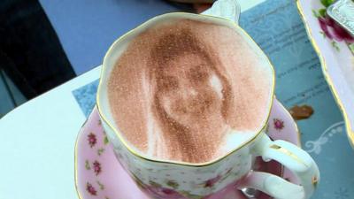 Face in coffee