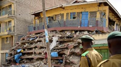 Collapsed builing in Nairobi