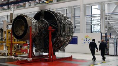 Staff at Rolls-Royce's factory in Derby