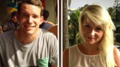 British tourists David Miller and Hannah Witheridge