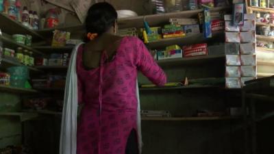 "Anisa", an Indian woman who was trafficked into sex slavery but managed to escape