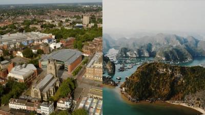 Norwich and Halong Bay, in Vietnam