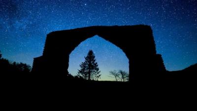 A photograph of the night sky from the B4574 between Devil's Bridge and Cwmystwyth