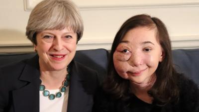 Theresa May and Nikki Lilly