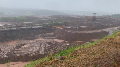 Collapsed dam in Brumadinho, Minas Gerais, Brazil