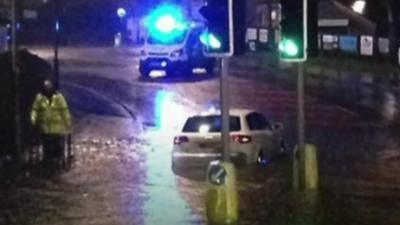 Flooding in Llangefni