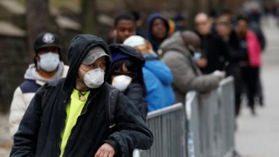 People wearing masks