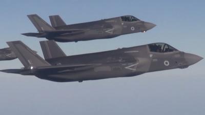 RAF F-35Bs in flight