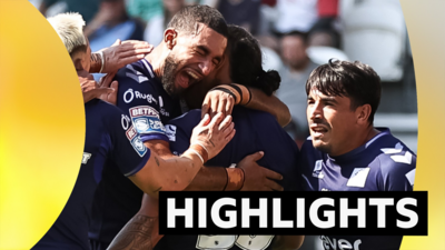 Highlights graphic with picture of Toulouse players celebrating