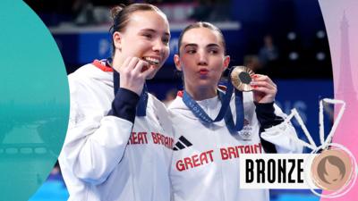 Watch as Scarlett Mew Jensen and Yasmin Harper secure bronze medal in Women's synchronised 3m springboard