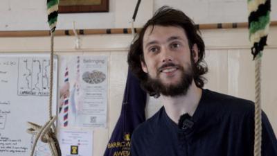 Iwan Cotgreave, the 20-year-old Young Ringer of the Year stood beside the ringing ropes in the bell tower