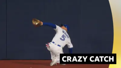 定番人気！ Varsho Daulton Jays' Blue Toronto MLB: makes catch 'crazy' アクセサリー