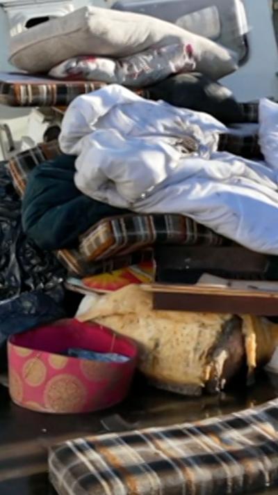 Mattresses and bedding in a fly-tipping hotspot