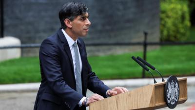 Rishi Sunak outside 10 Downing Street