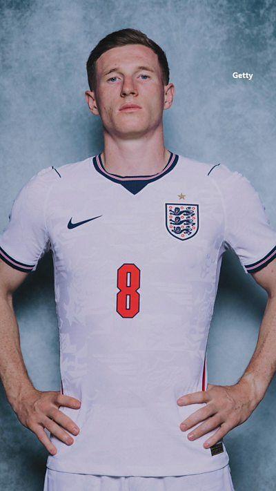 Press shot of Elliot Anderson in England kit, with his hands on his hips.