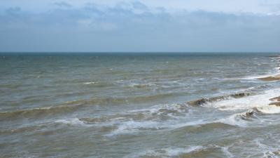 The horizon of the sea.