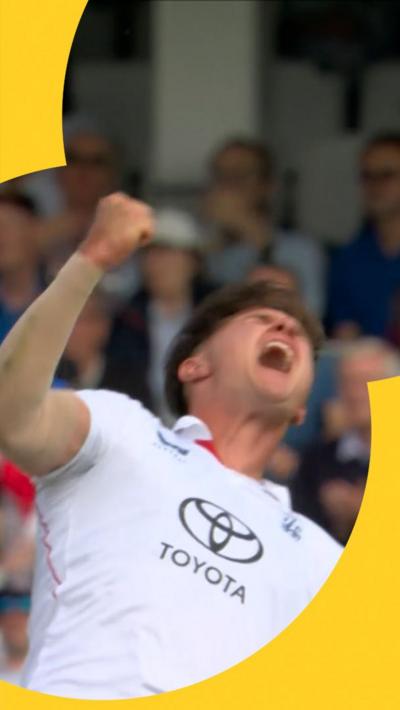 Sonny Baker celebrating