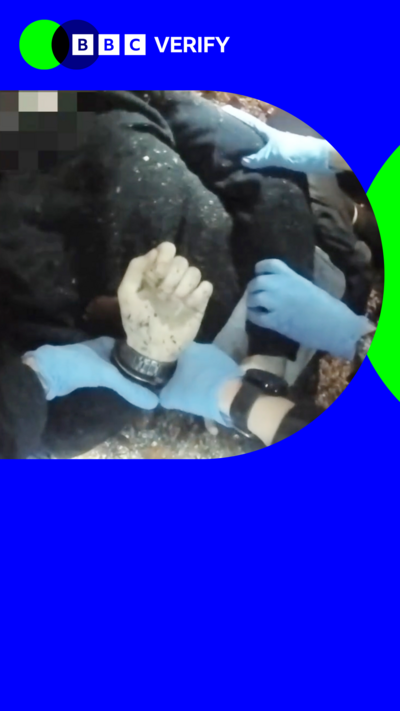 Henry Nowak being handcuffed by police in bodycam footage