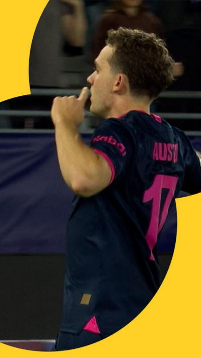 Edvin Austbø after scoring