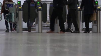 Feet at London tube