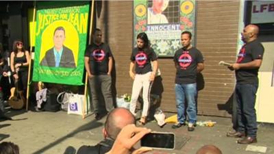 Silence outside Stockwell station for Jean Charles de Menezes