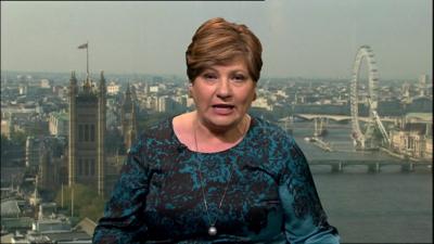 Emily Thornberry says the US president has "slagged us off".