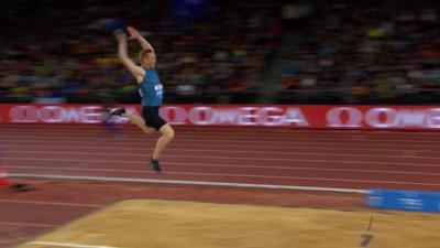 Greg Rutherford leaps to victory in the IAAF Diamond League long jump final in Zurich