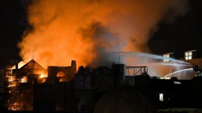 A large fire has broken out at the Glasgow School of Art for the second time in four years.