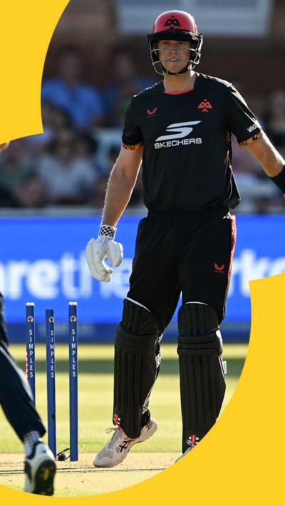 Mitch Owen after getting bowled 