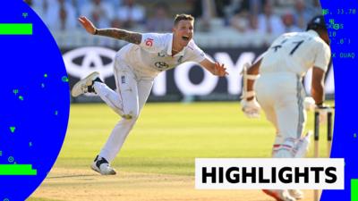 Brydon Carse celebrates a wicket