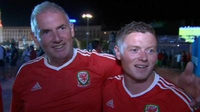 Wales fans in Lyon