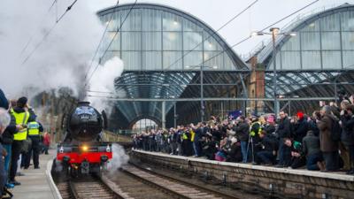 Flying Scotsman leaving King's Cross