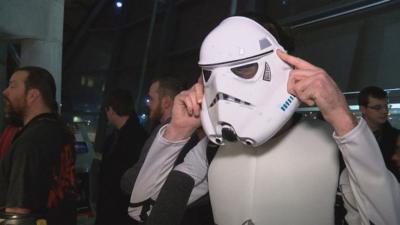 Man dressed as a storm trooper