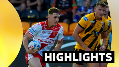 Hull KR's Noah Booth runs with the ball against Castleford