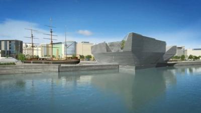 Computer-generated image of the new V&A Museum in Dundee