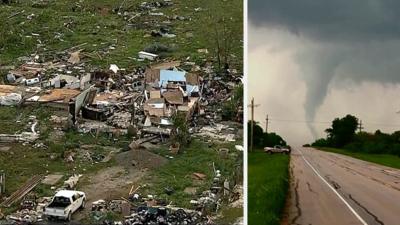 tornado damage in Texas