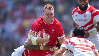 Dewi Lake on the charge for Wales