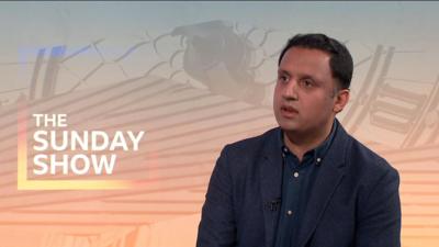 Anas Sarwar on Sunday Show set