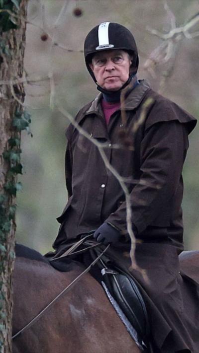 Andrew Mountbatten-Windsor riding a horse