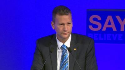 Nathan Gill speaking at the UKIP 2015 autumn conference