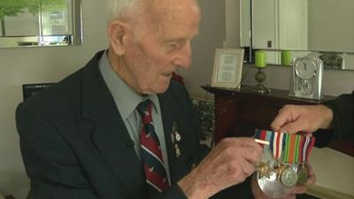 Donald Nicholson and his medals