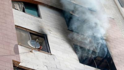 Smoke after airstrike in Gaza